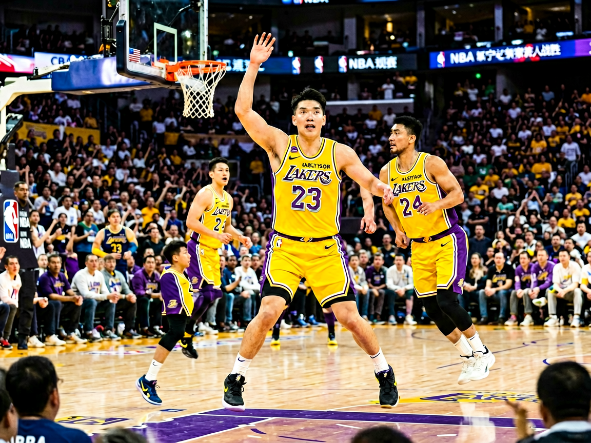 NBA湖人队比赛现场