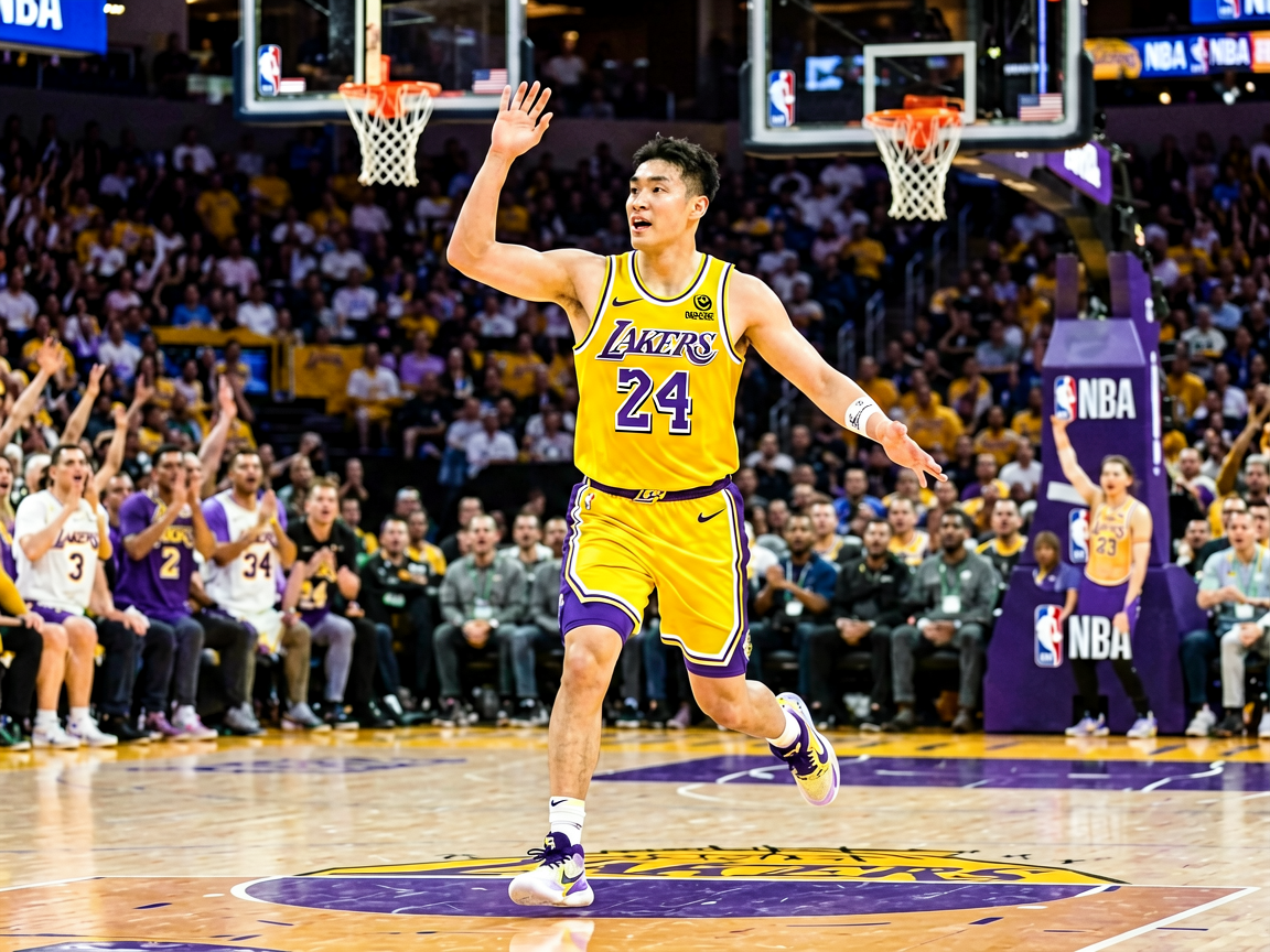 NBA湖人队比赛现场
